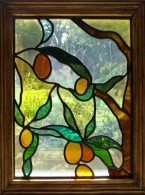 Freyja's Tree; stained glass panel detail